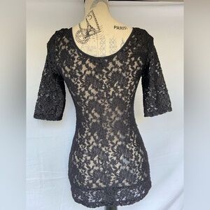 Banana Republic Black Lace Blouse